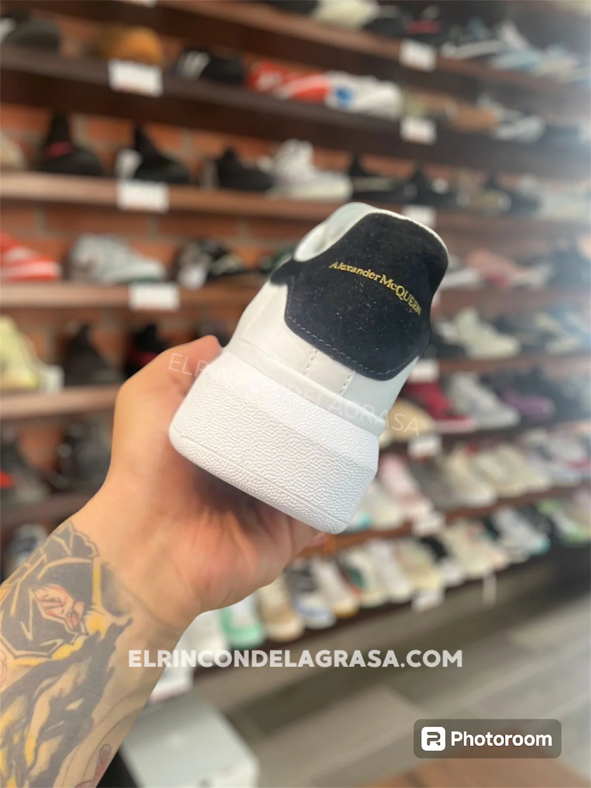 Alexander Mcqueen White Black Sneakers