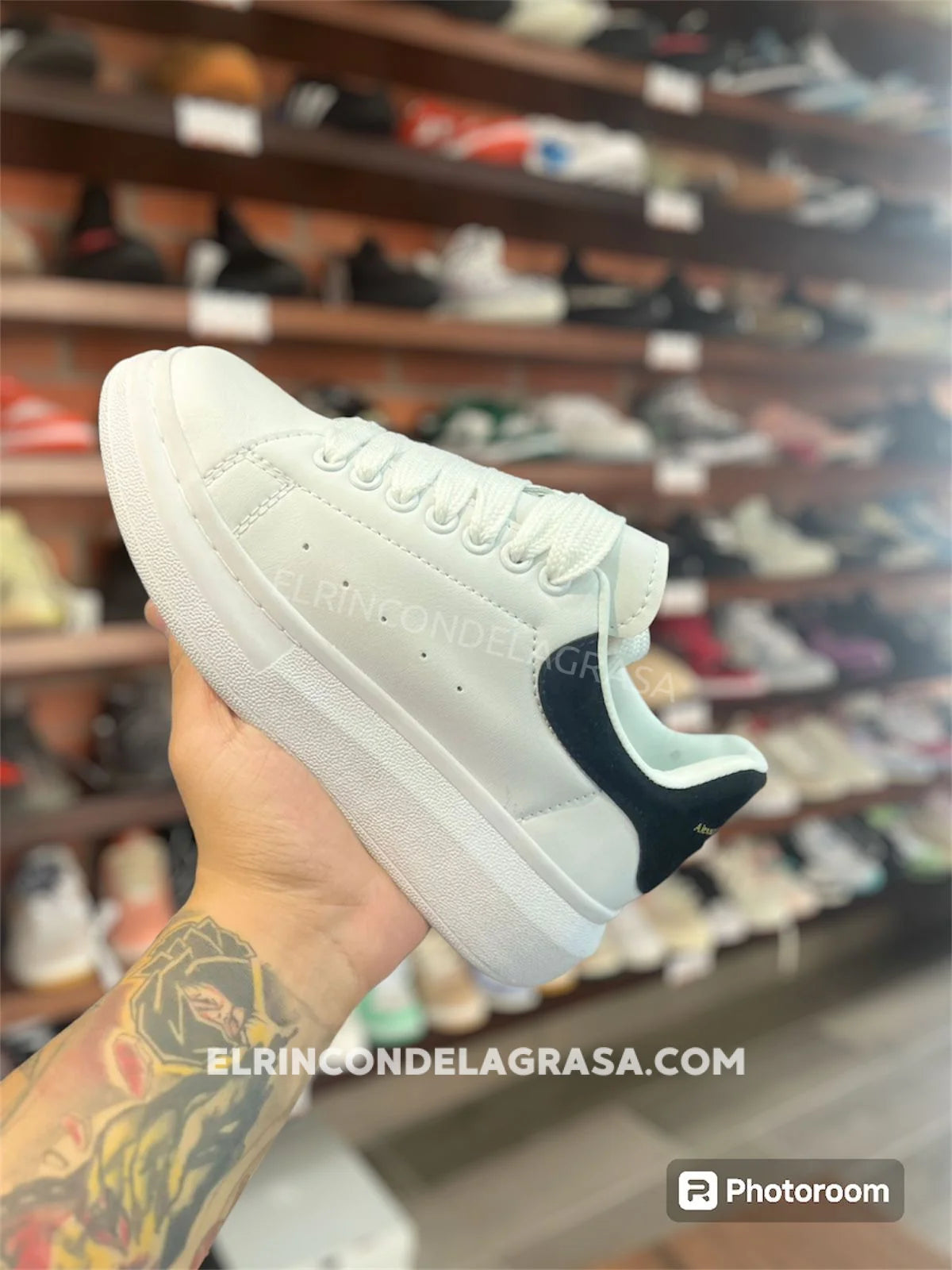 Alexander Mcqueen White Black Sneakers