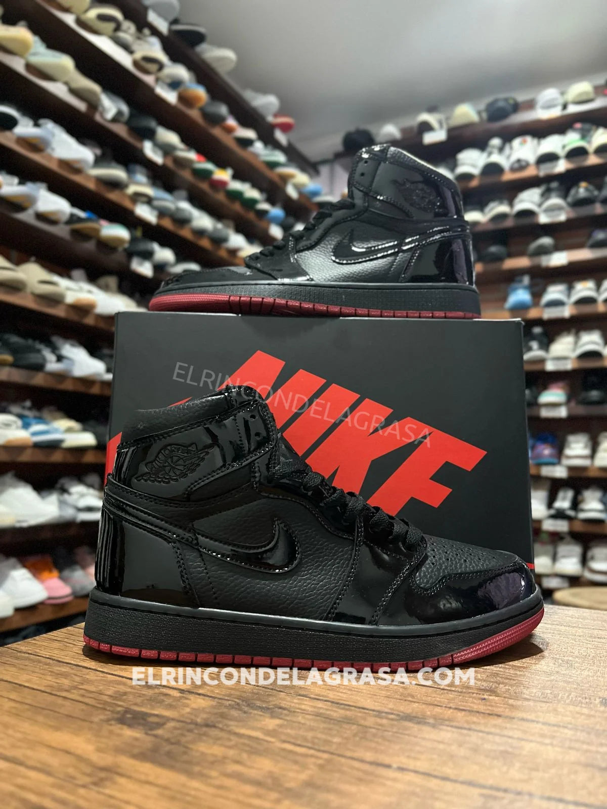 Jordan 1 Bred Patent Sneakers