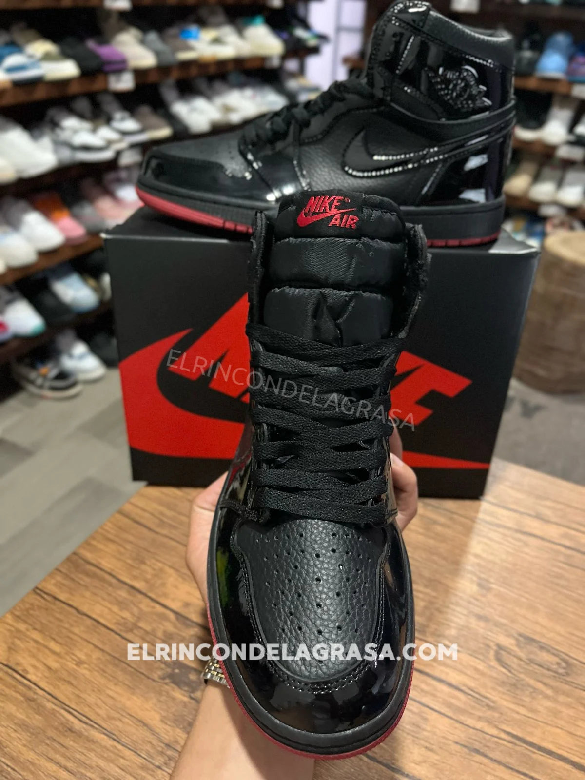 Jordan 1 Bred Patent Sneakers