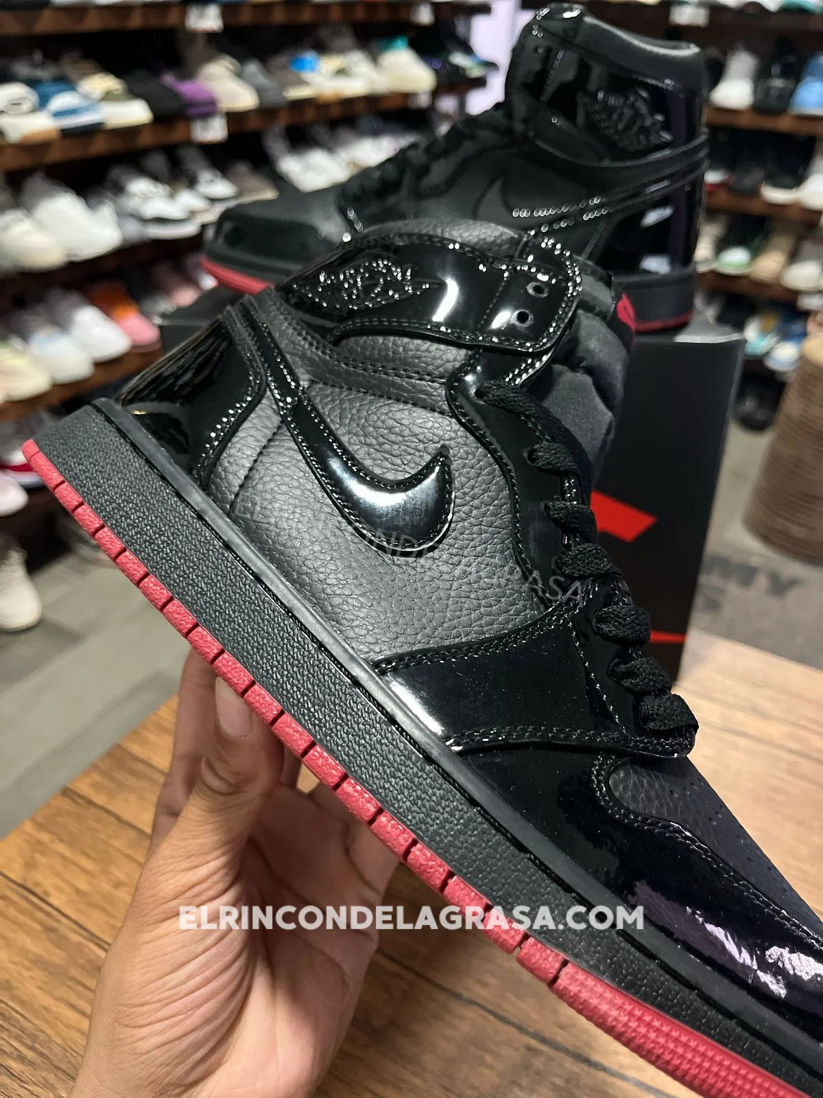 Jordan 1 Bred Patent Sneakers