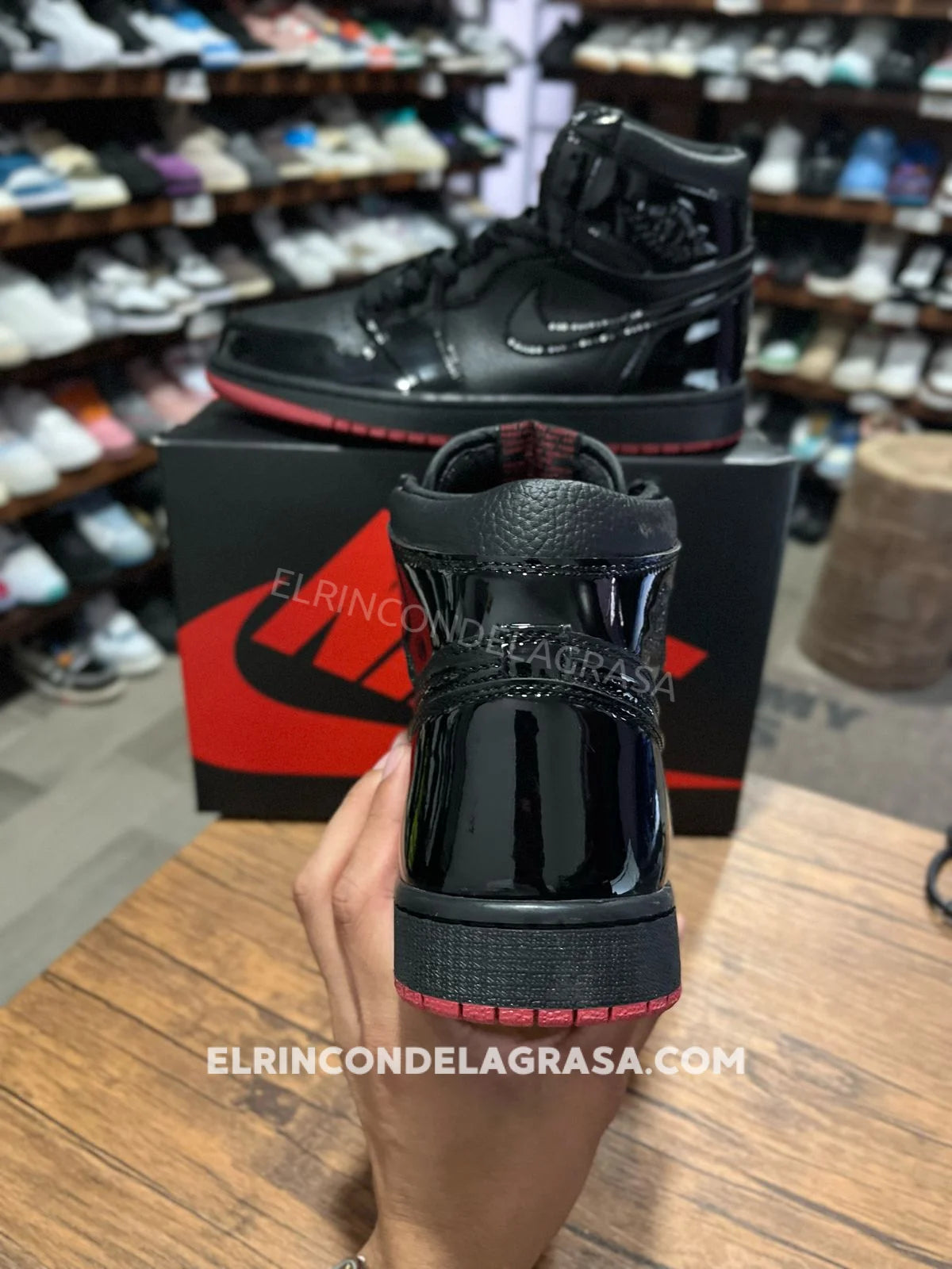 Jordan 1 Bred Patent Sneakers