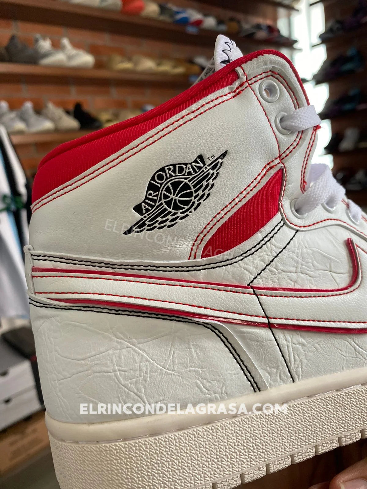 Jordan 1 Phantom Gym Red Sneakers