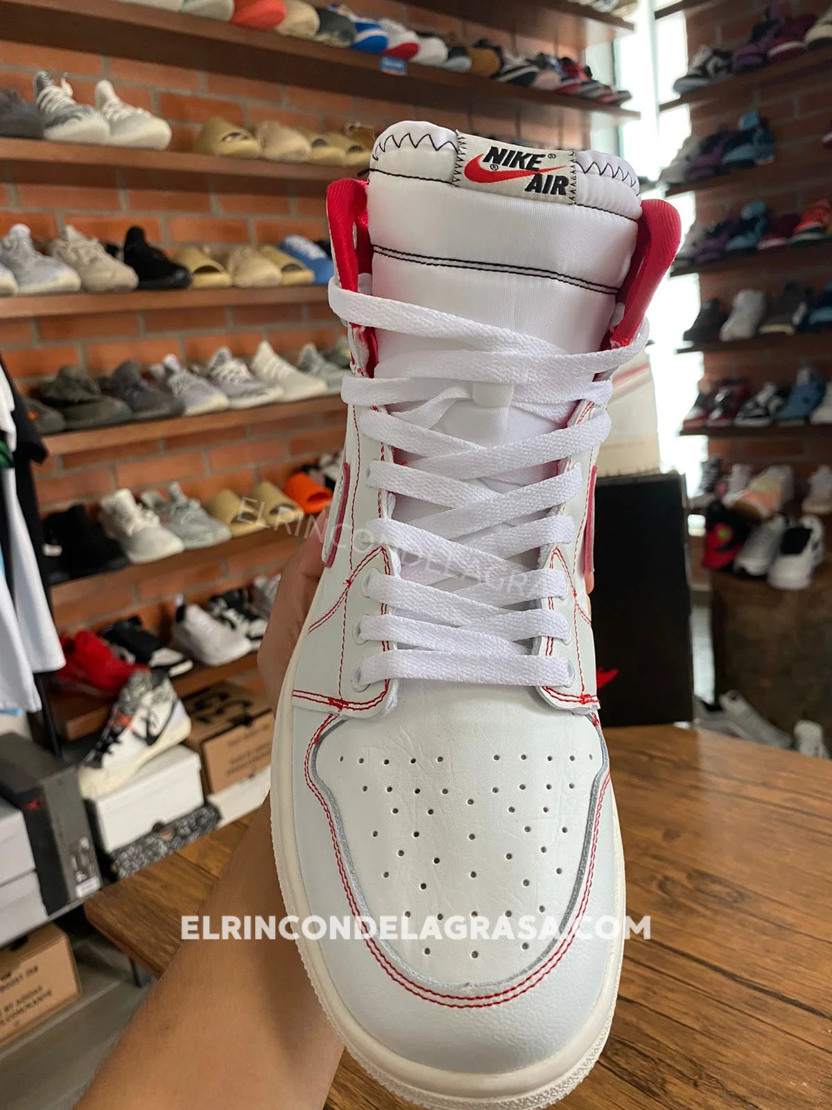 Jordan 1 Phantom Gym Red Sneakers