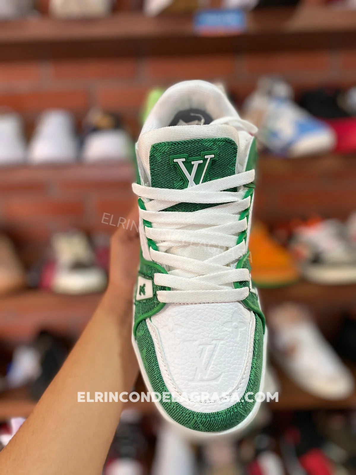 Lv Trainer Verde Sneakers