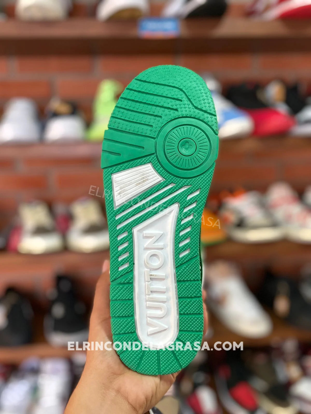 Lv Trainer Verde Sneakers
