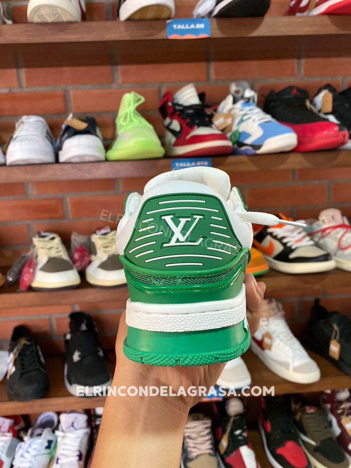 Lv Trainer Verde Sneakers