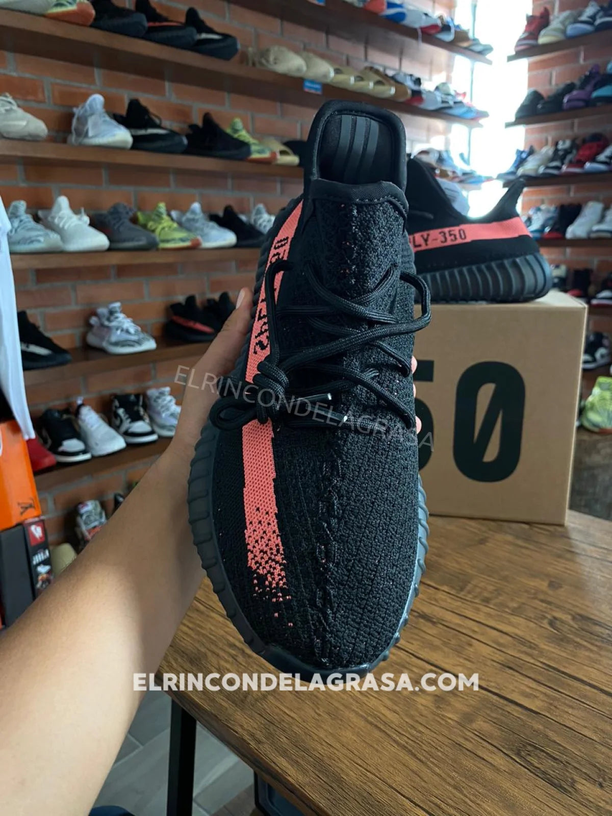 Yeezy 350 Core Black Red Sneakers