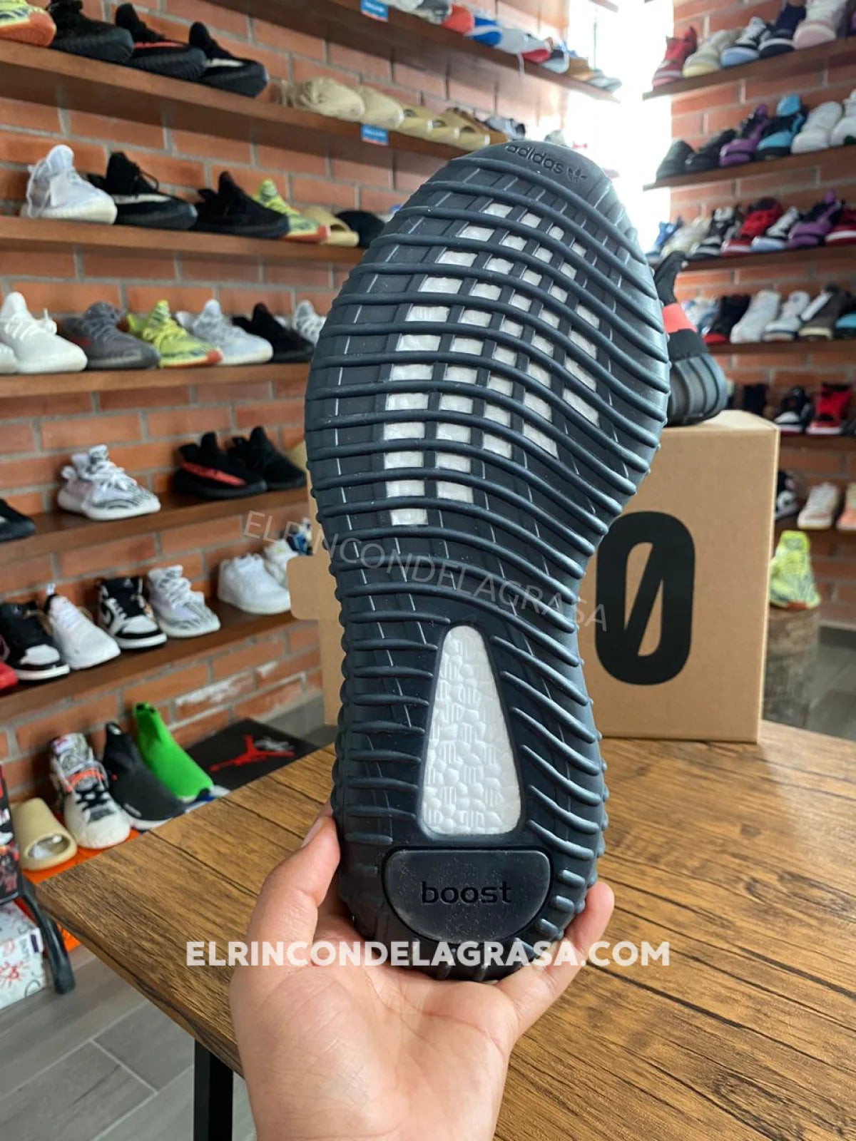 Yeezy 350 Core Black Red Sneakers