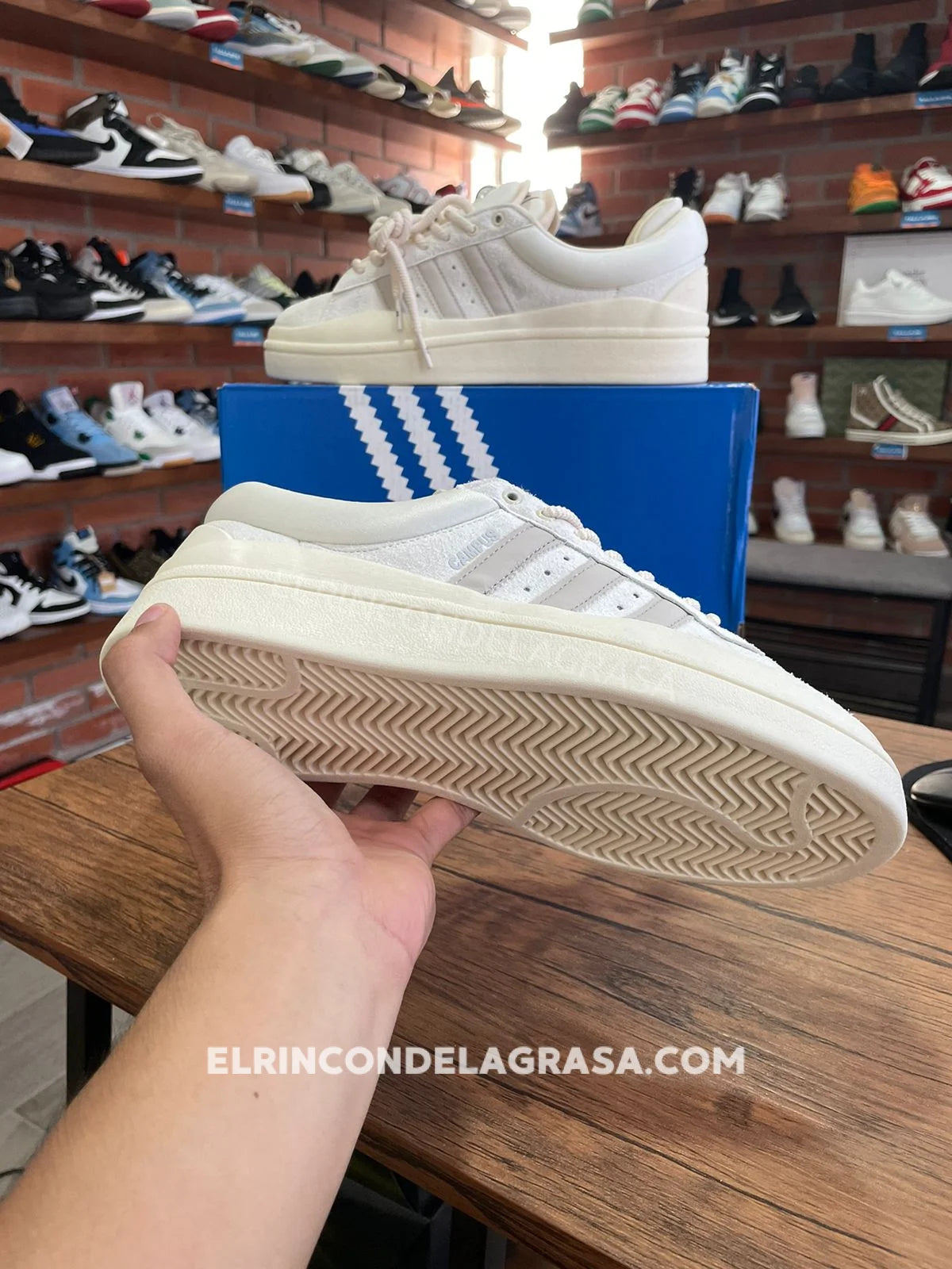 Adidas Campus Bad Bunny White Sneakers