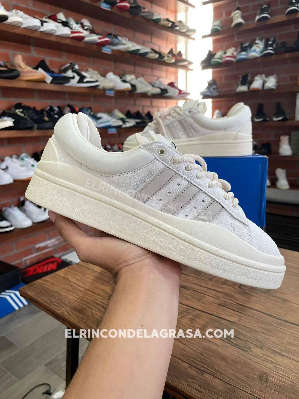 Adidas Campus Bad Bunny White Sneakers