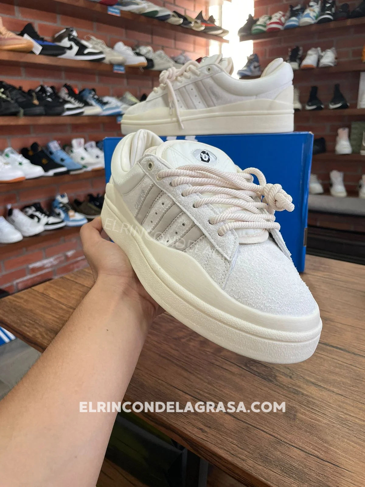 Adidas Campus Bad Bunny White Sneakers