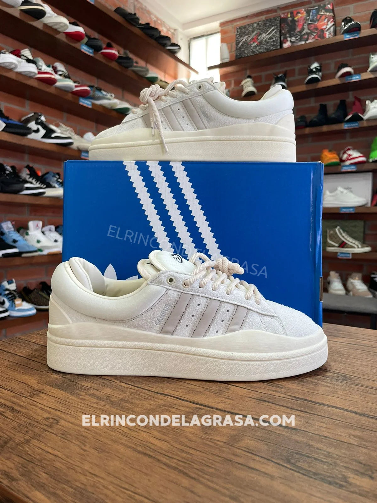 Adidas Campus Bad Bunny White Sneakers