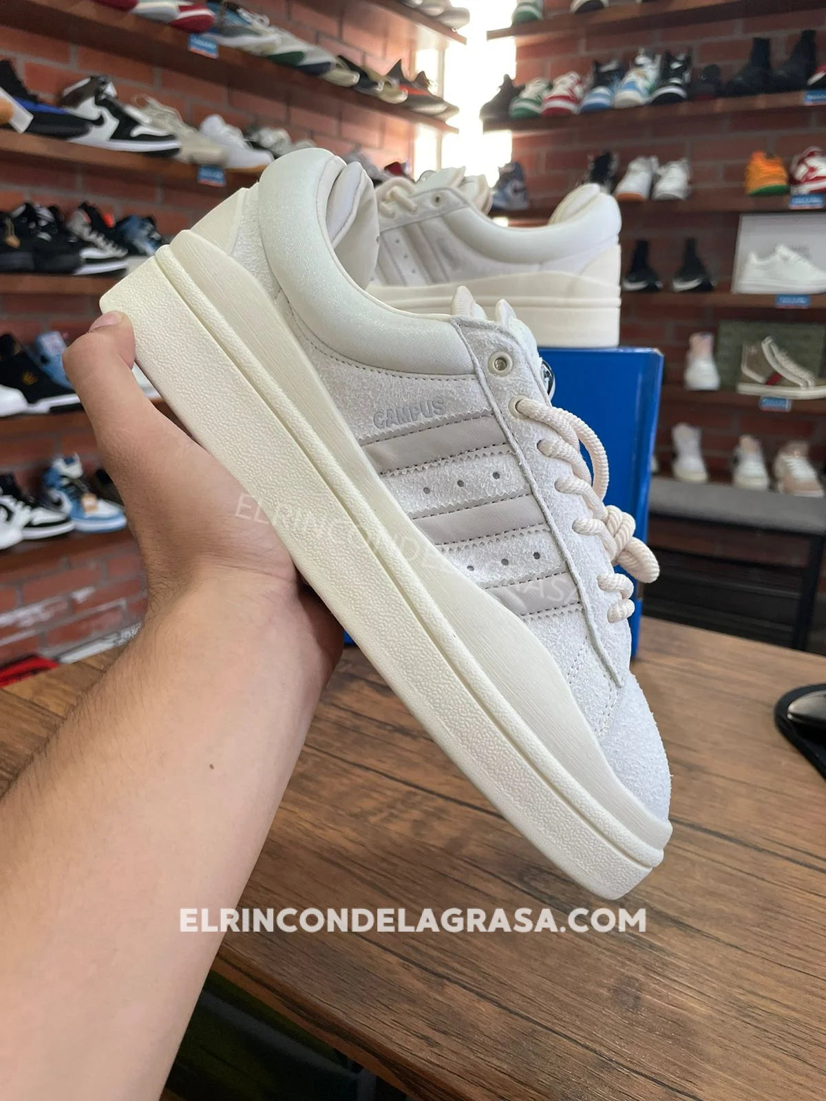 Adidas Campus Bad Bunny White Sneakers