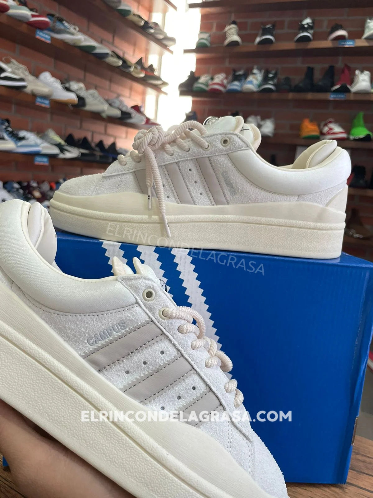 Adidas Campus Bad Bunny White Sneakers