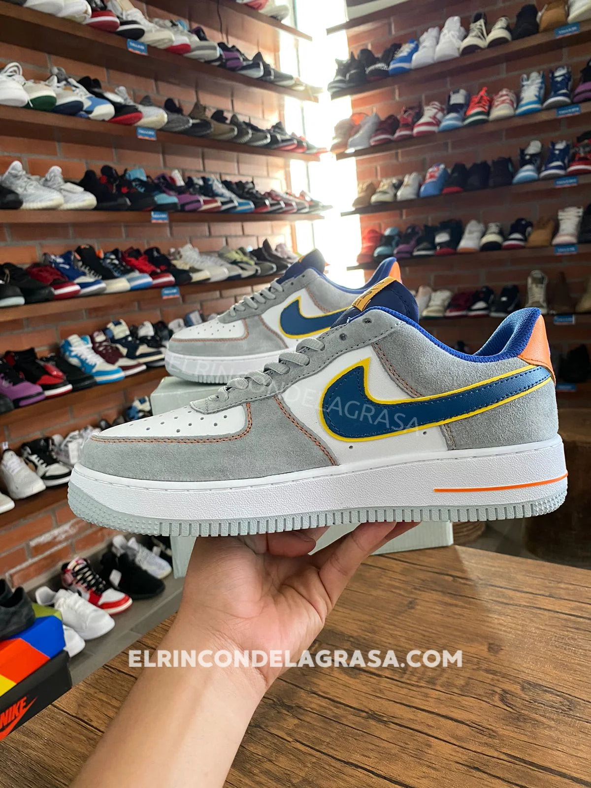 Air Force One Gris Con Azul El Rincon de la Grasa