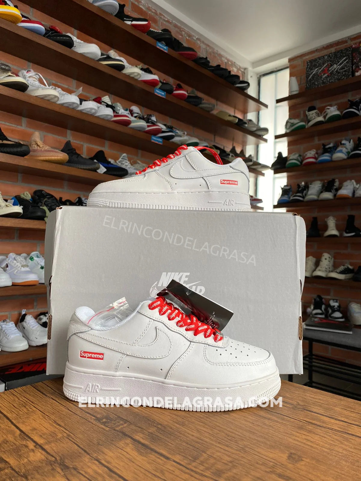 Air Force One Supreme White Sneakers