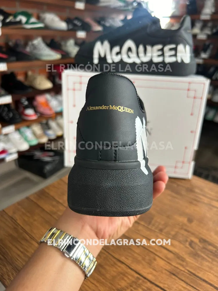 Alexander Mcqueen Grafiti Black Sneakers