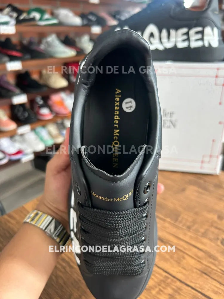 Alexander Mcqueen Grafiti Black Sneakers