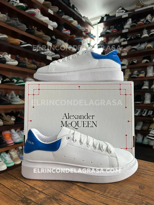 Alexander Mcqueen White Blue Sneakers