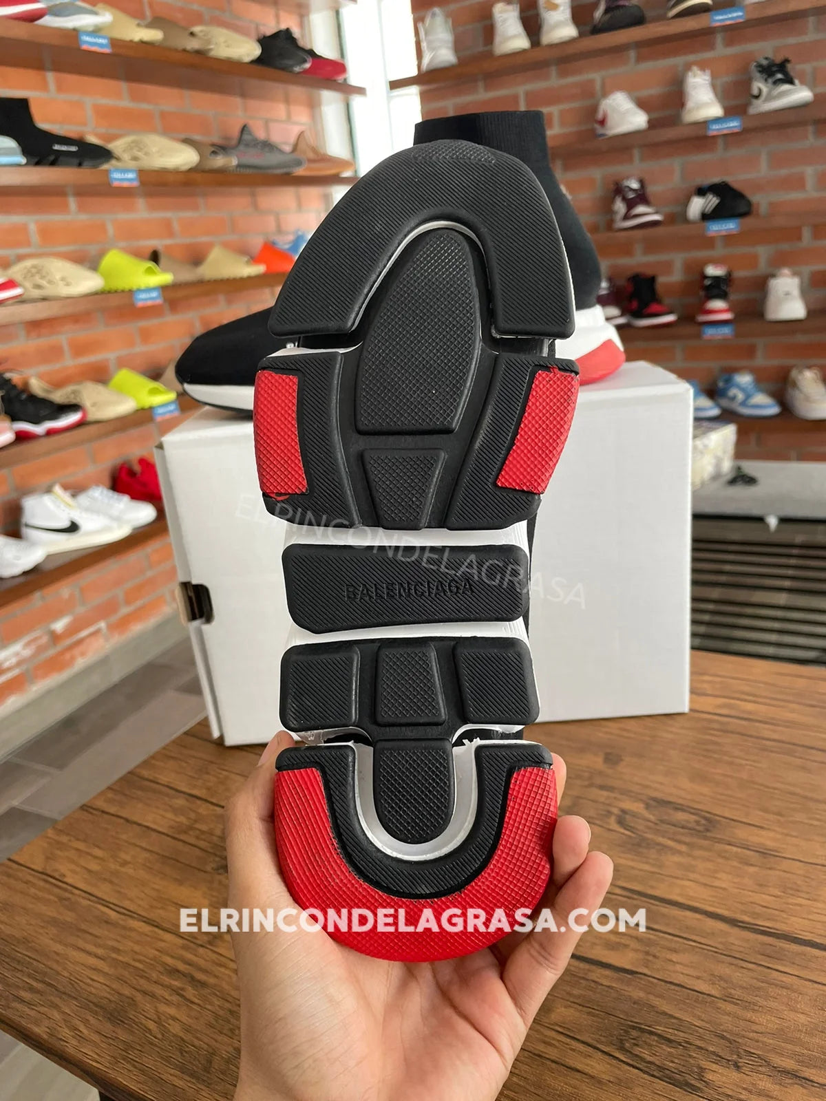 Balenciaga Speed Black & Red Sneakers