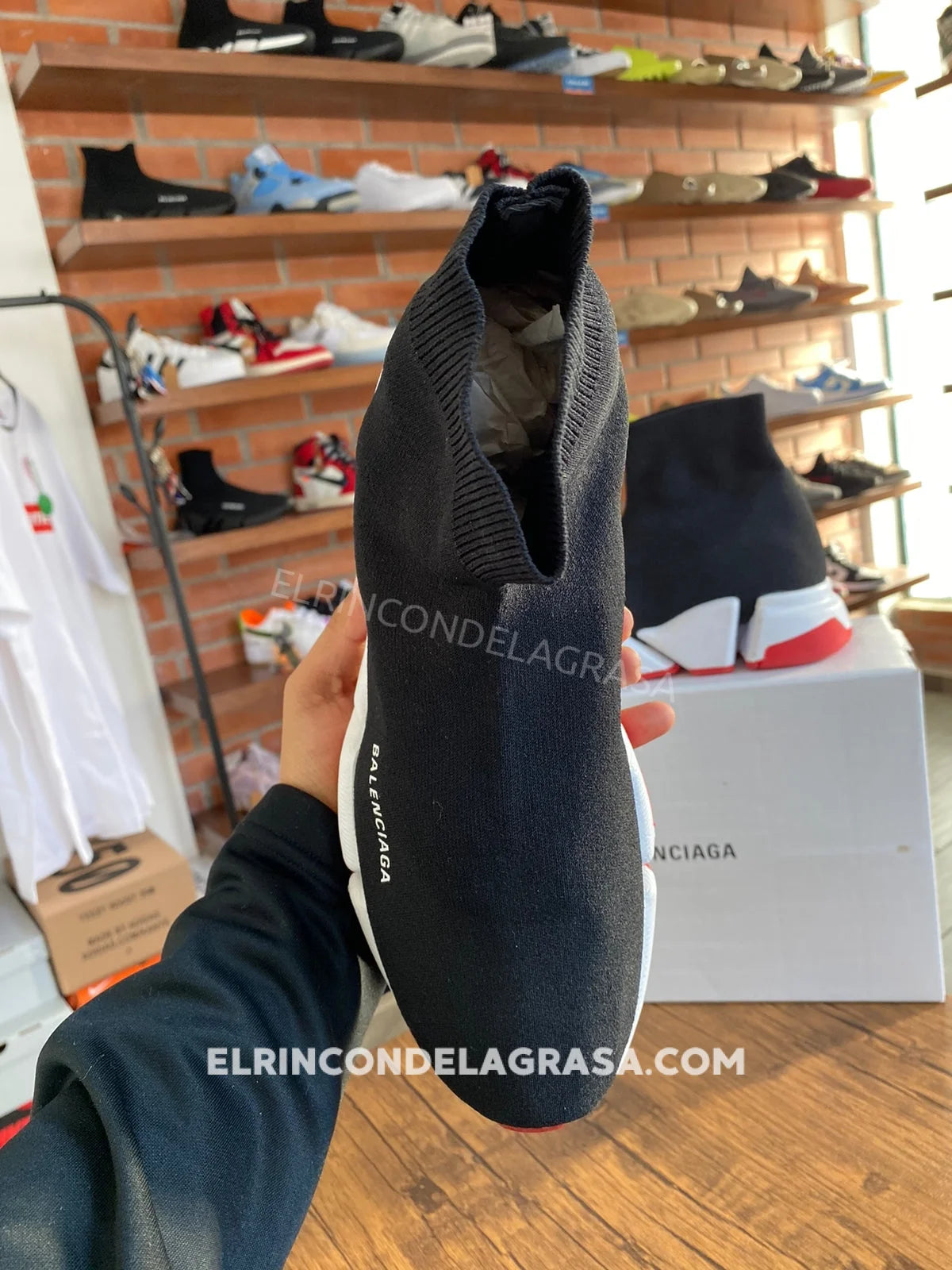 Balenciaga Speed Black & Red Sneakers