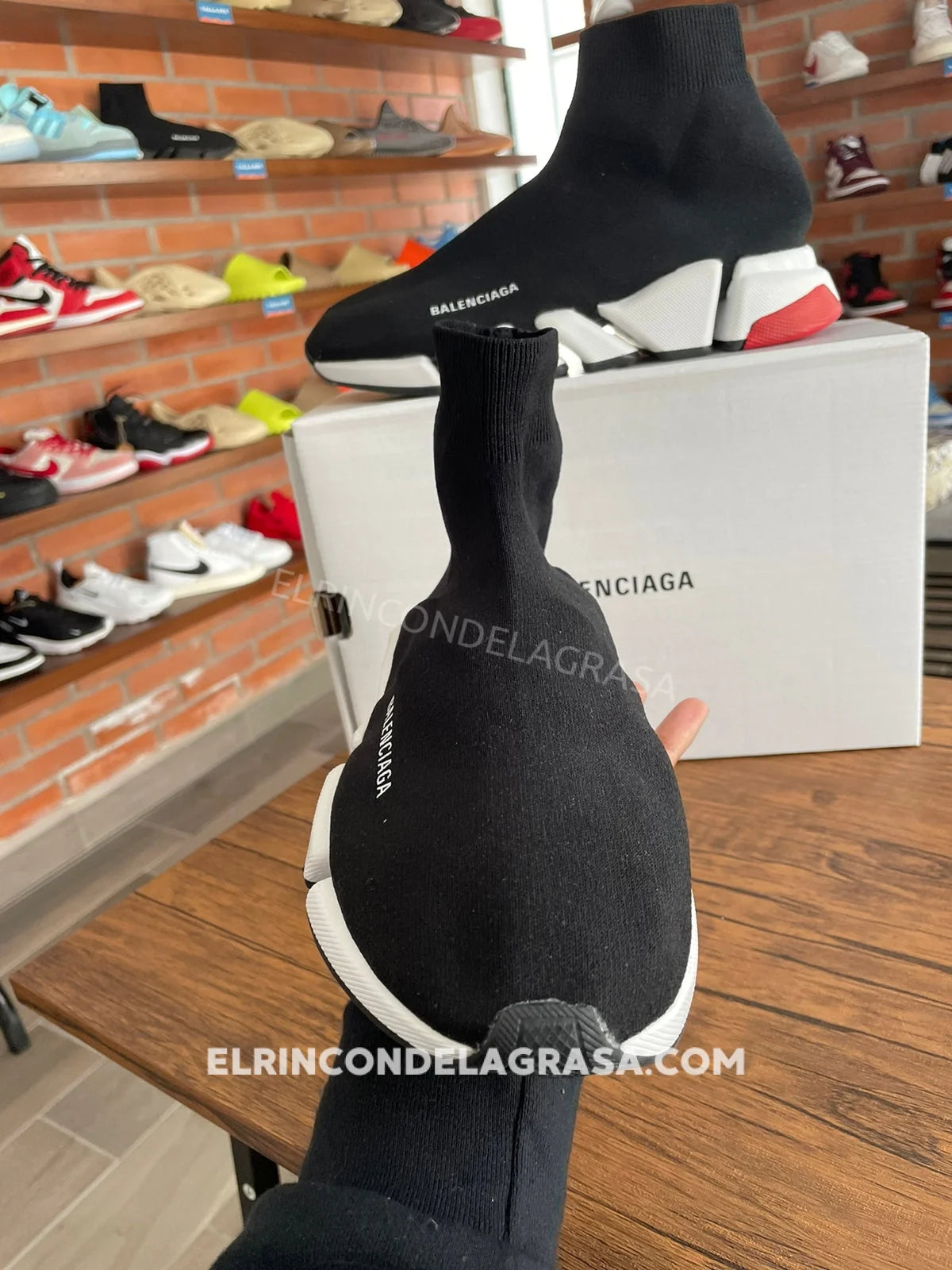 Balenciaga Speed Black & Red Sneakers