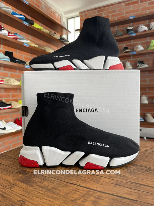 Balenciaga Speed Black & Red Sneakers