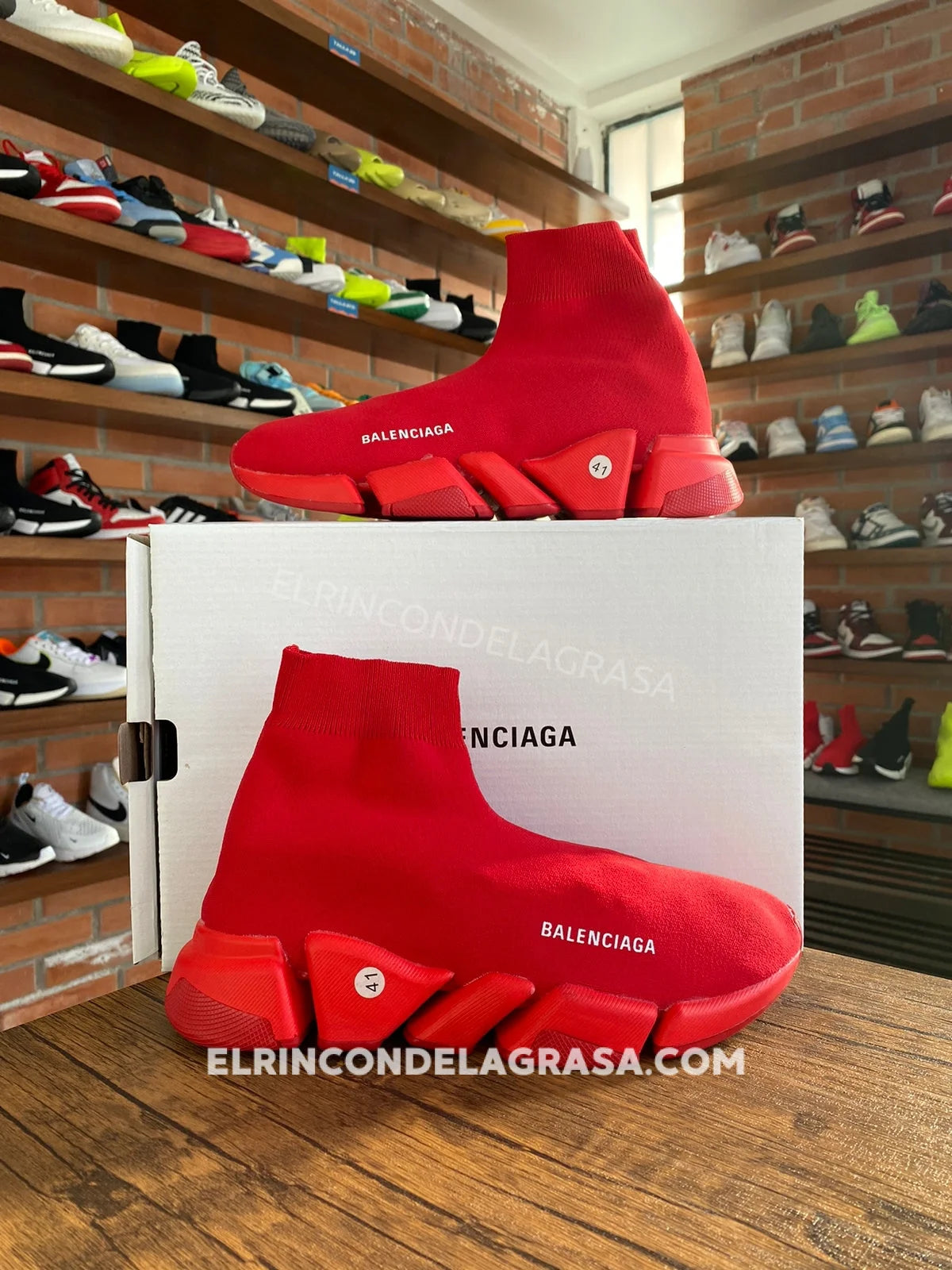 Balenciaga Speed Red Sneakers