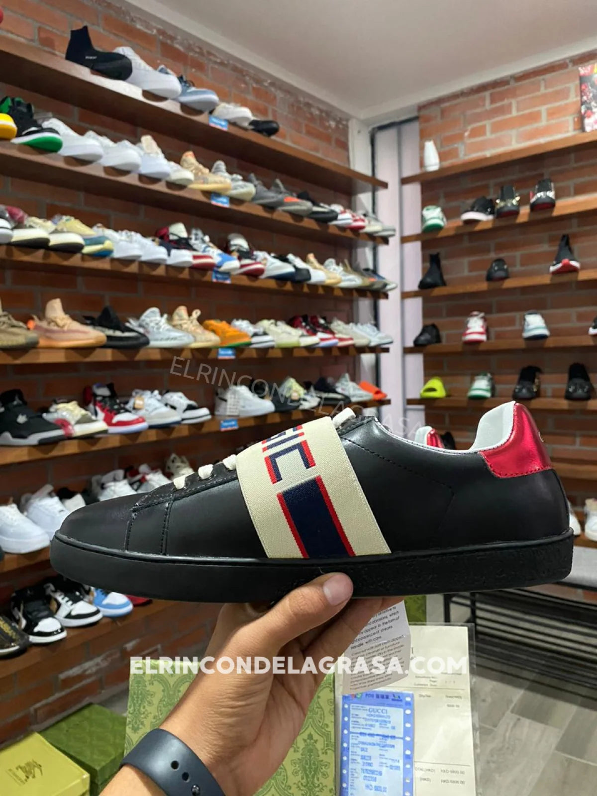 Gucci Ace Stripe Black Sneakers