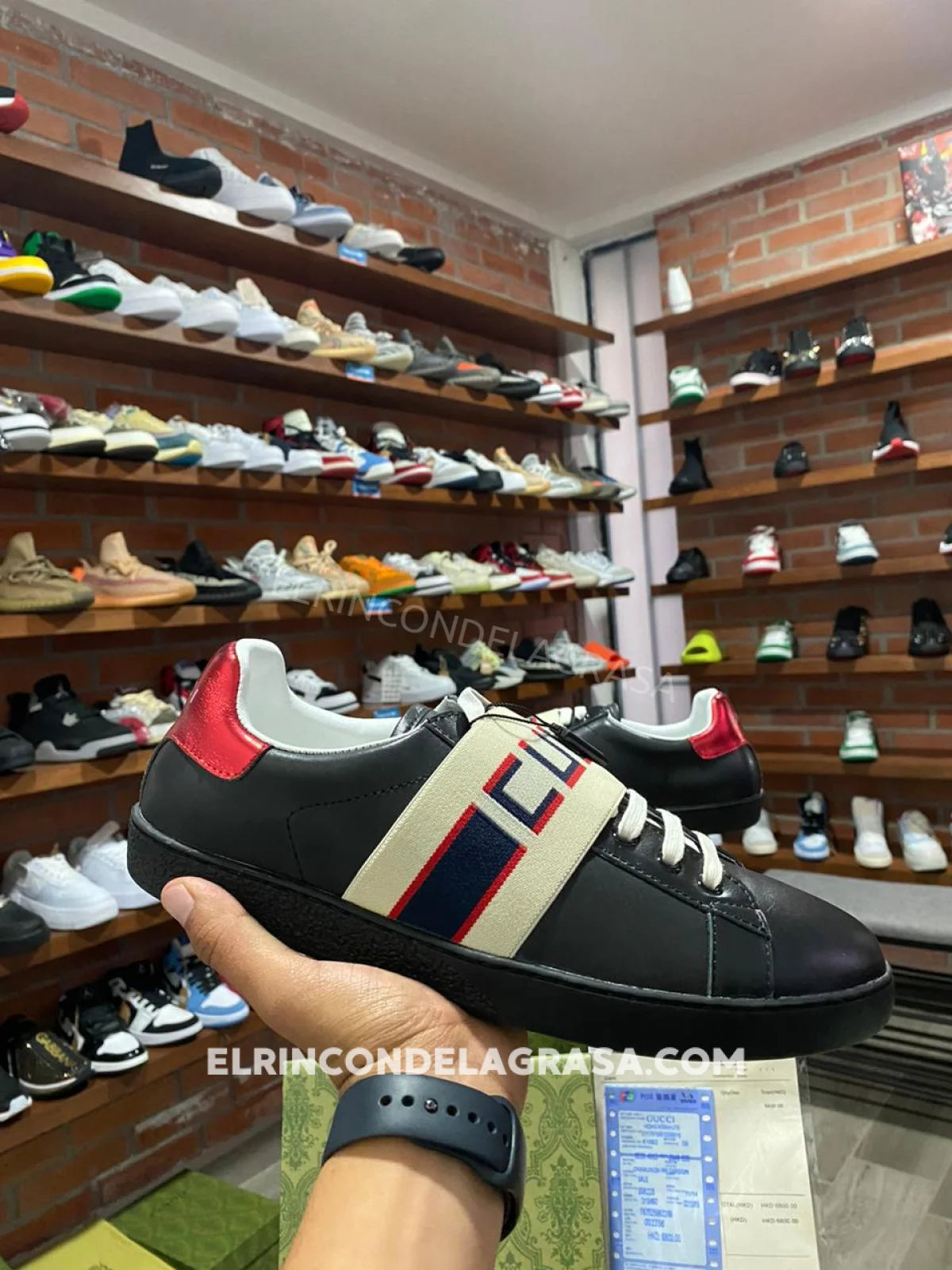 Gucci Ace Stripe Black Sneakers