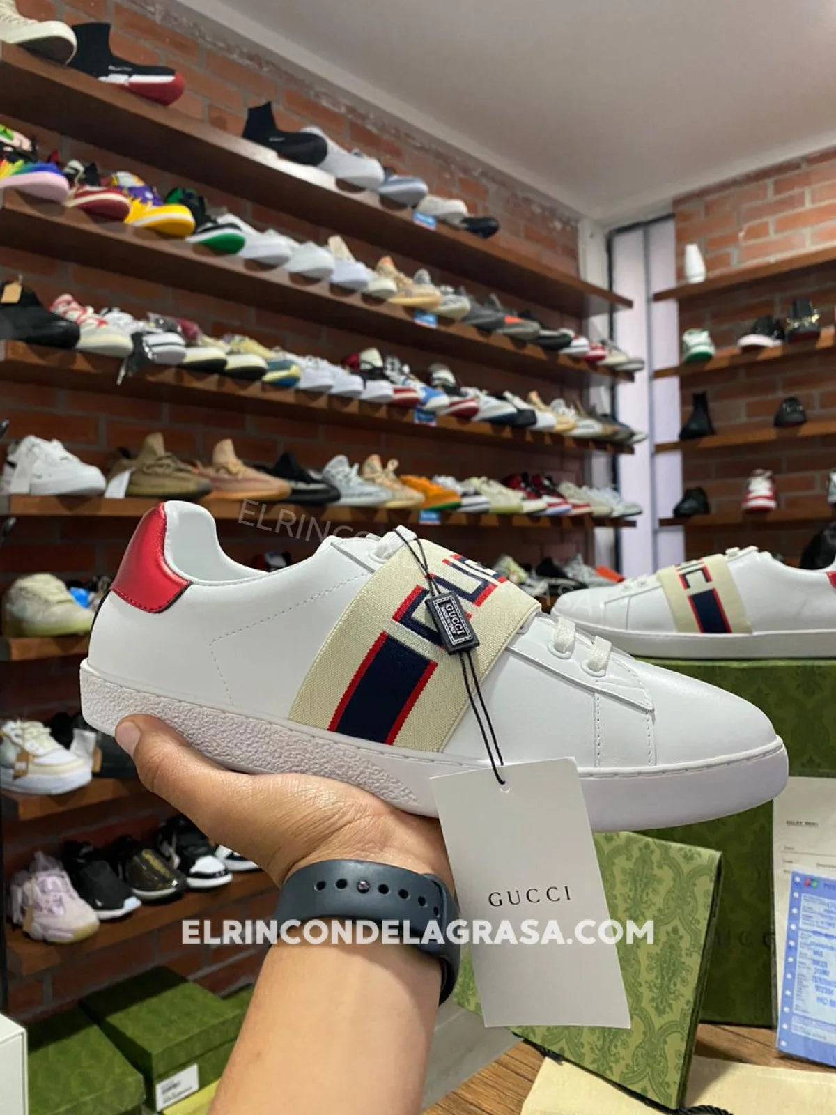 Gucci Ace Stripe White Sneakers