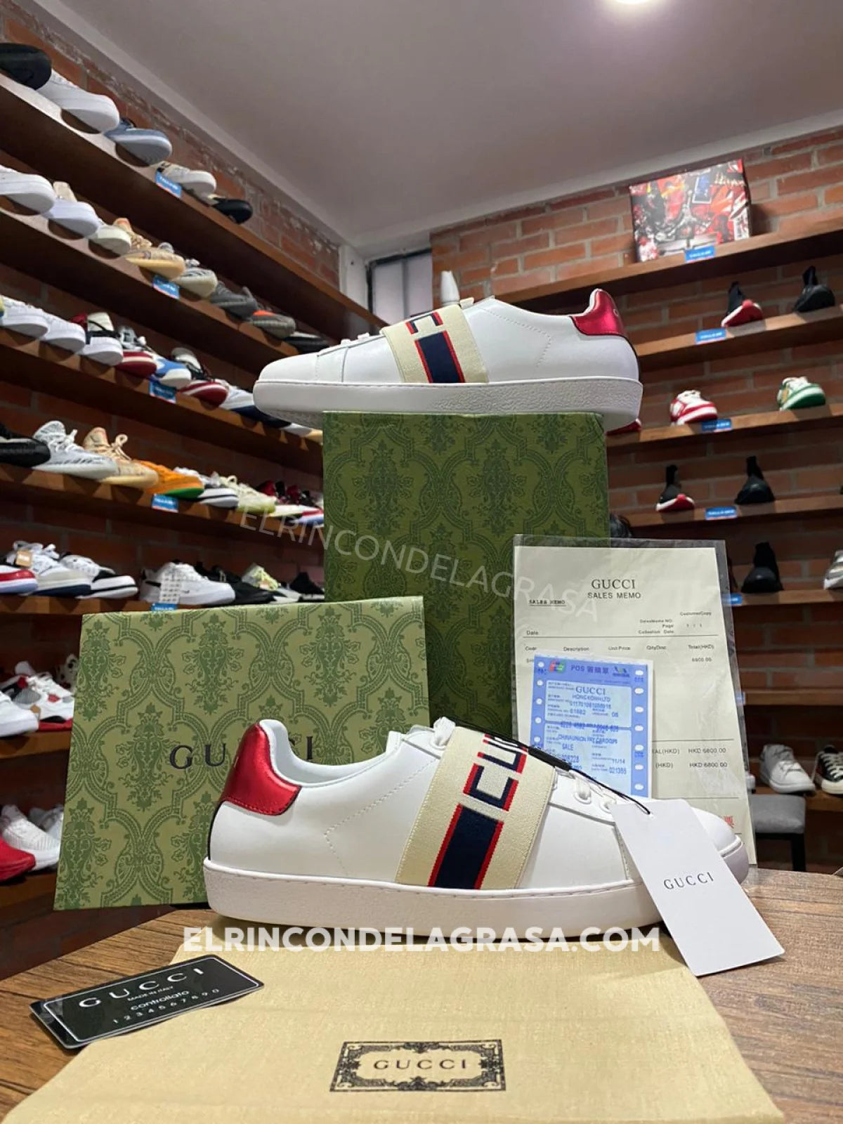 Gucci Ace Stripe White Sneakers