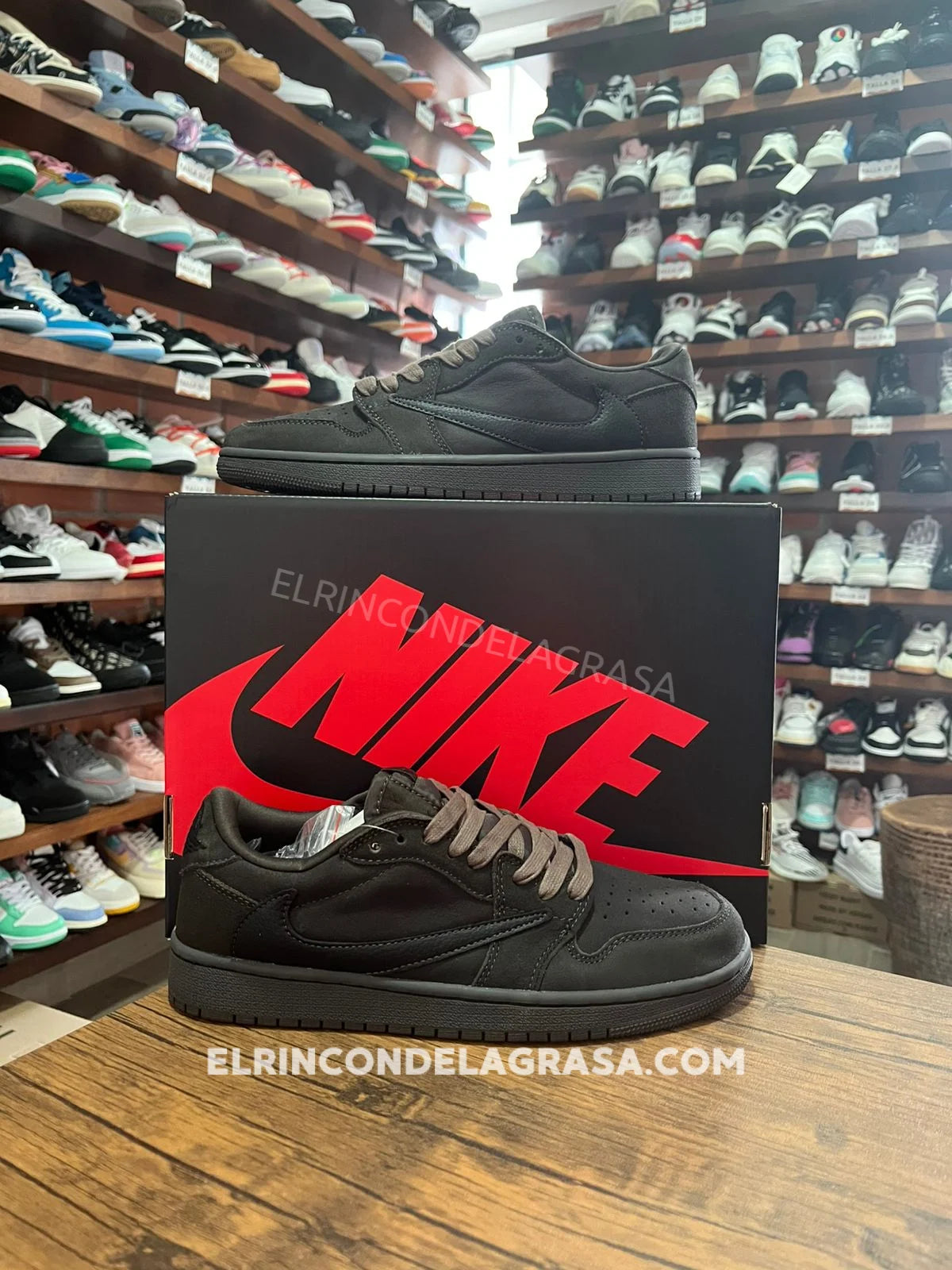 Jordan 1 Low Travis Velvet Brown Sneakers