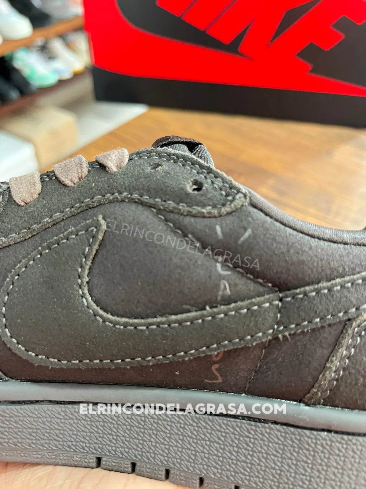 Jordan 1 Low Travis Velvet Brown Sneakers