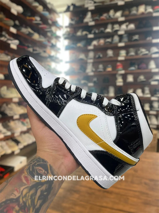 Jordan 1 Patent Gold Sneakers