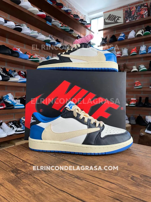 Jordan 1 Travis Low Cactus Jack X Fragment Sneakers