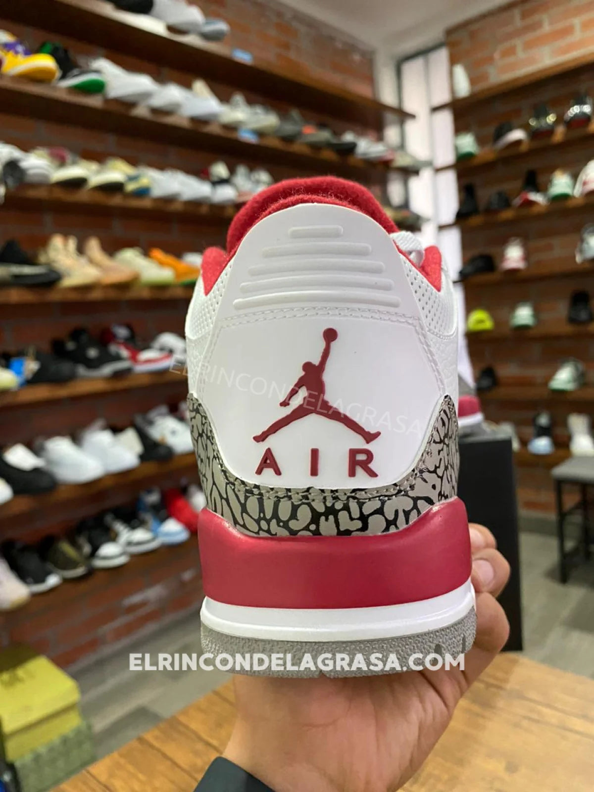 Jordan 3 Cardinal Red Sneakers