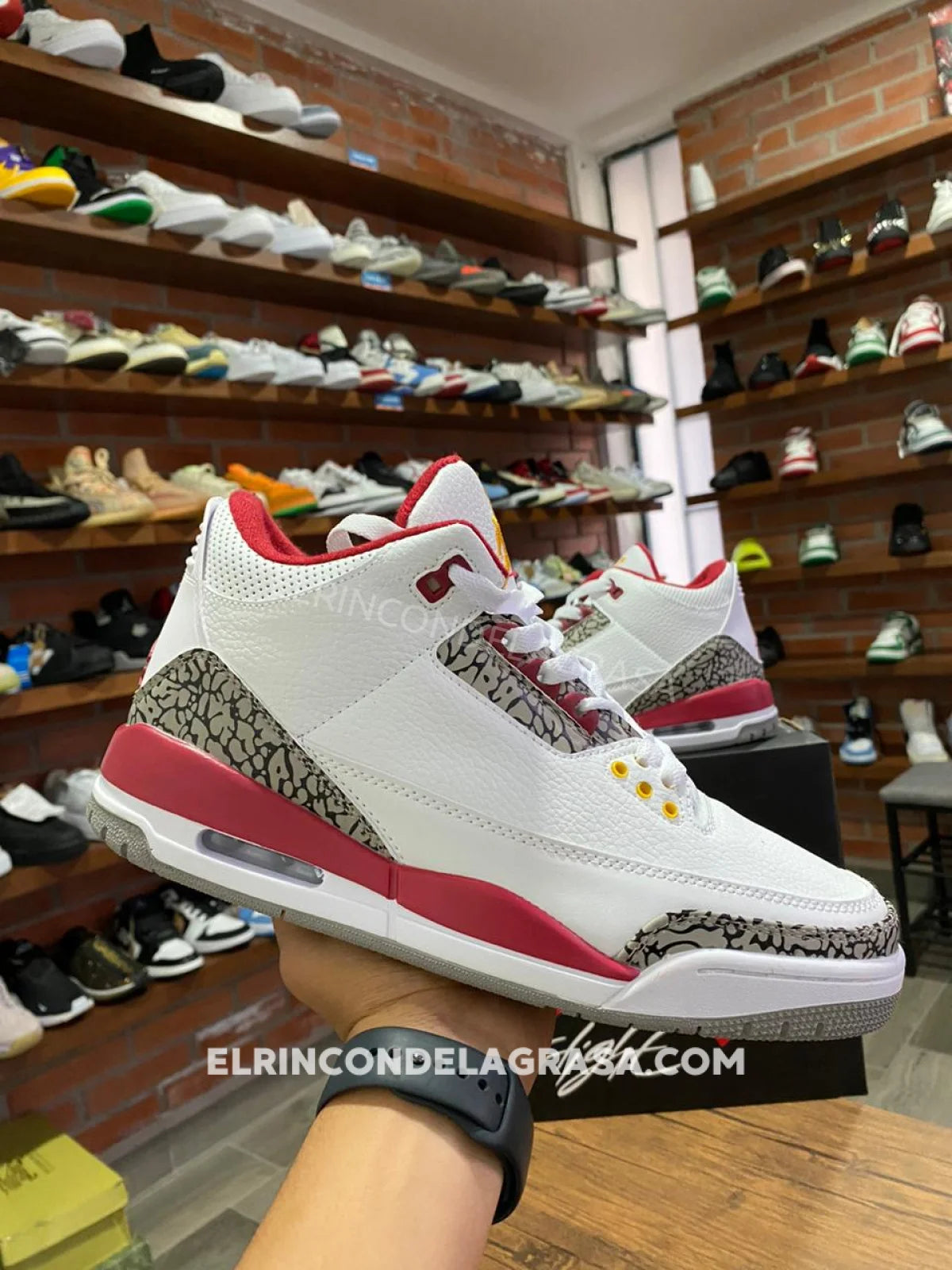 Jordan 3 Cardinal Red Sneakers