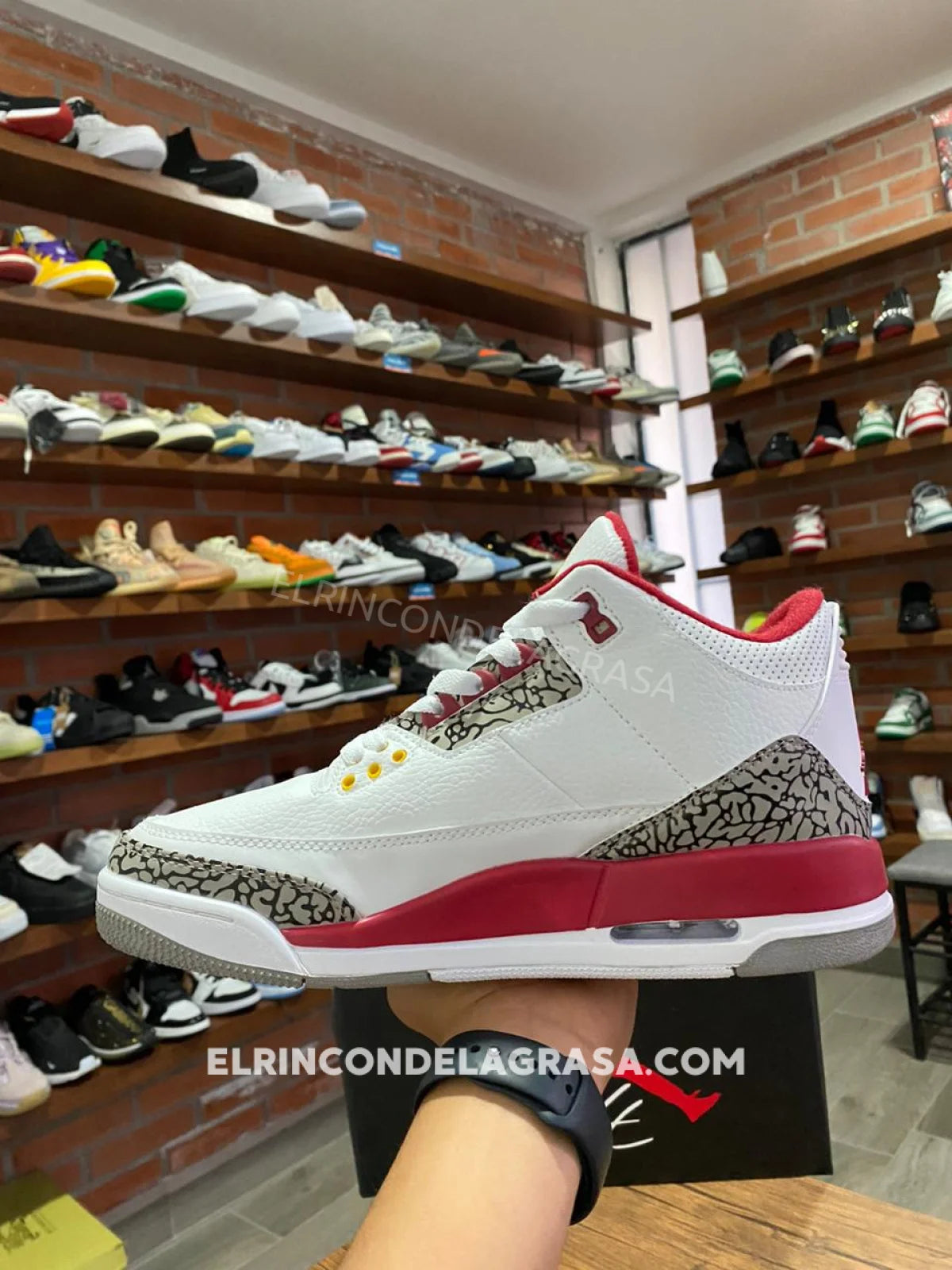 Jordan 3 Cardinal Red Sneakers