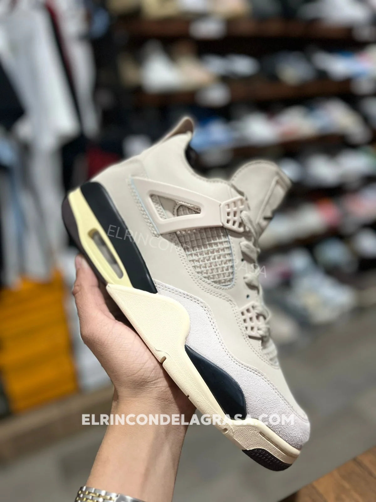 Jordan 4 A Ma Maniere Blanco Fossil Sneakers