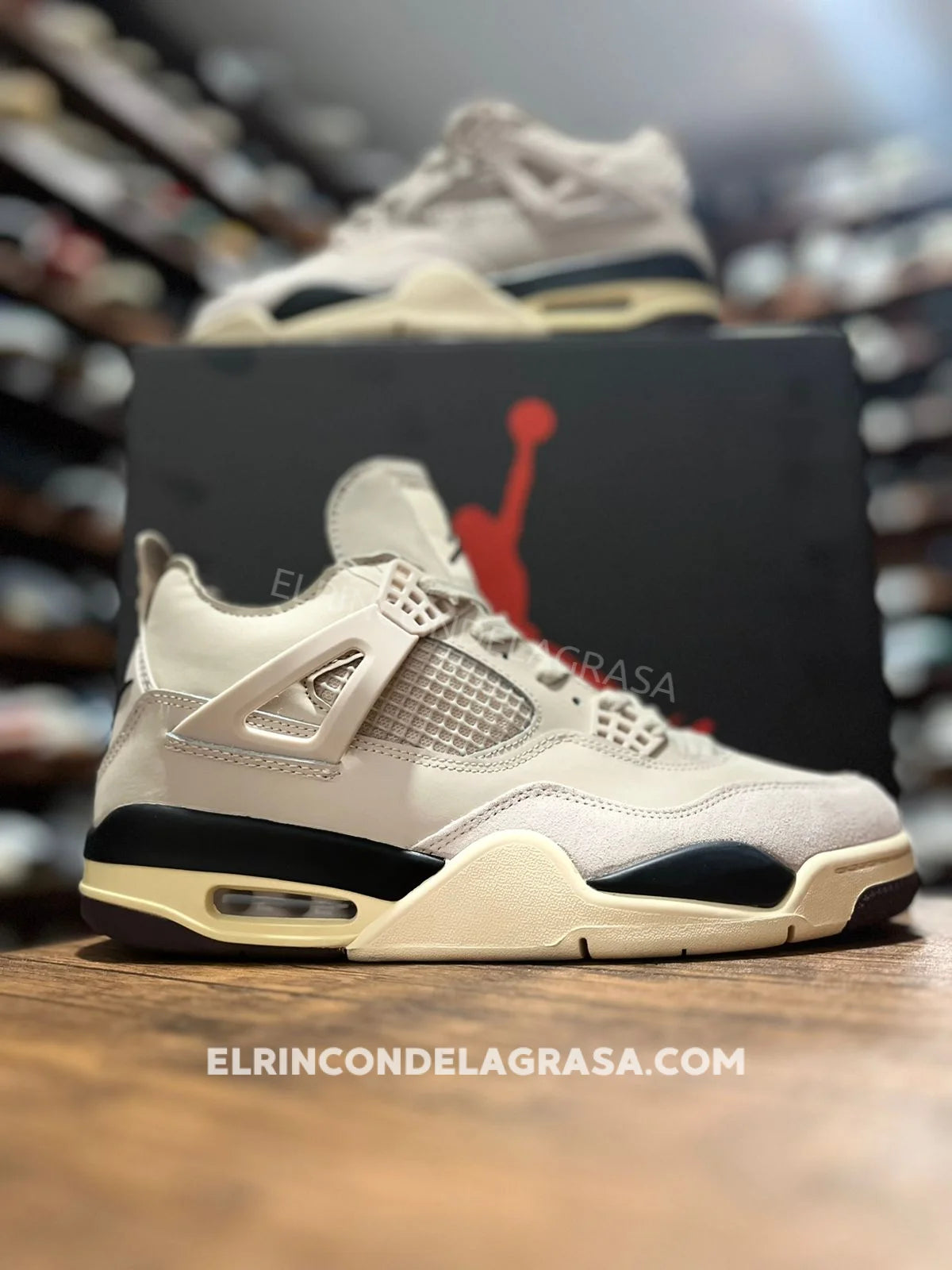 Jordan 4 A Ma Maniere Blanco Fossil Sneakers