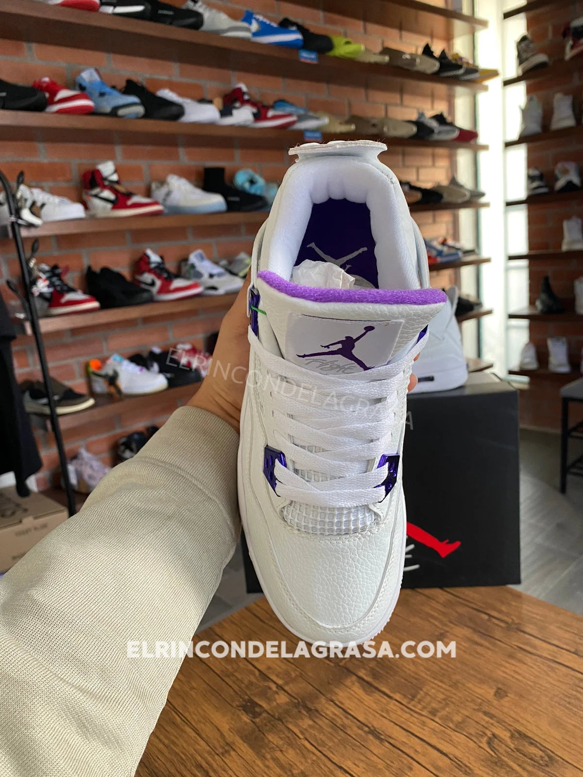 Jordan 4 Metallic Purple Sneakers