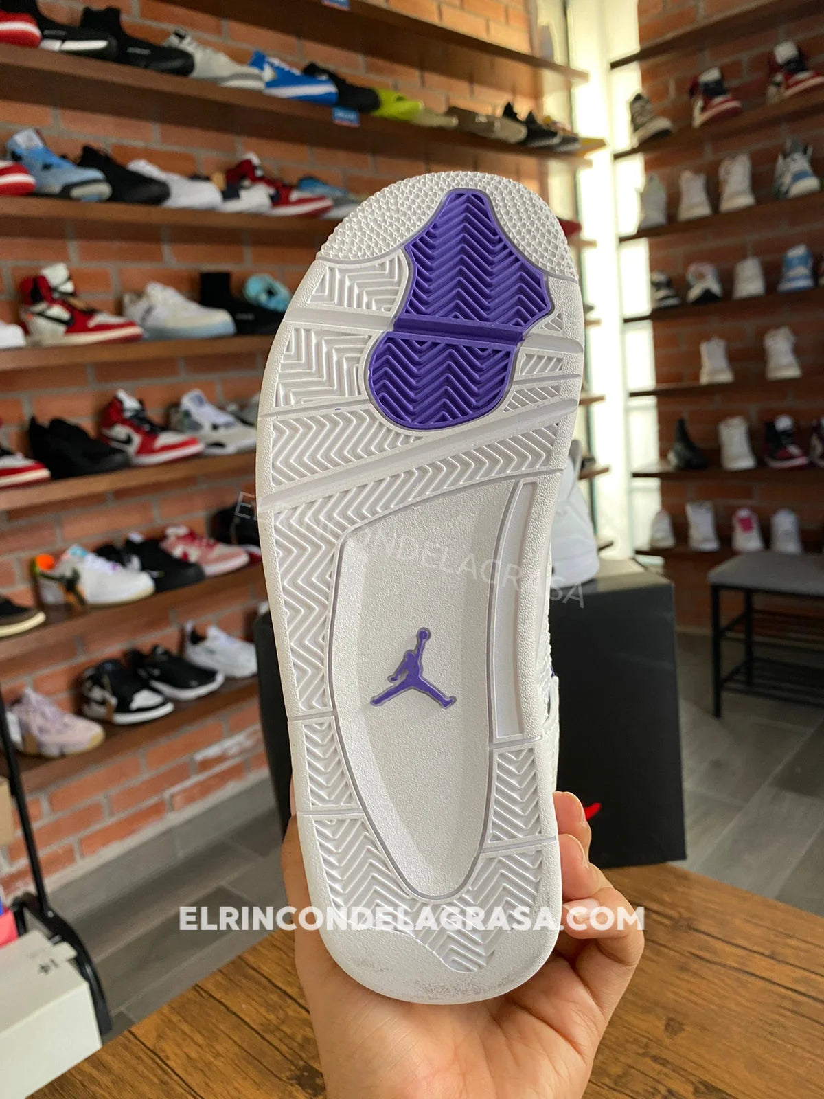 Jordan 4 Metallic Purple Sneakers