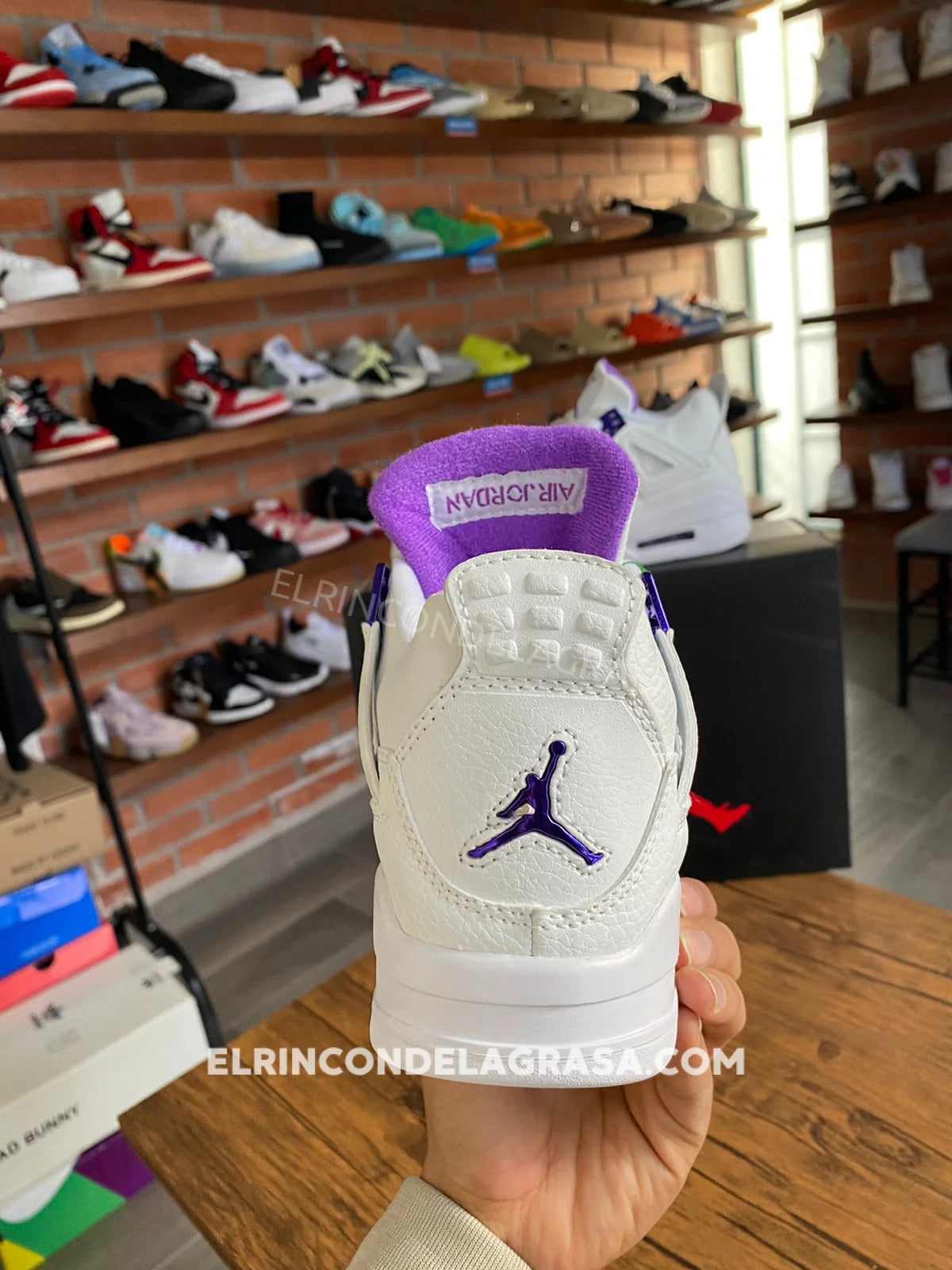 Jordan 4 Metallic Purple Sneakers