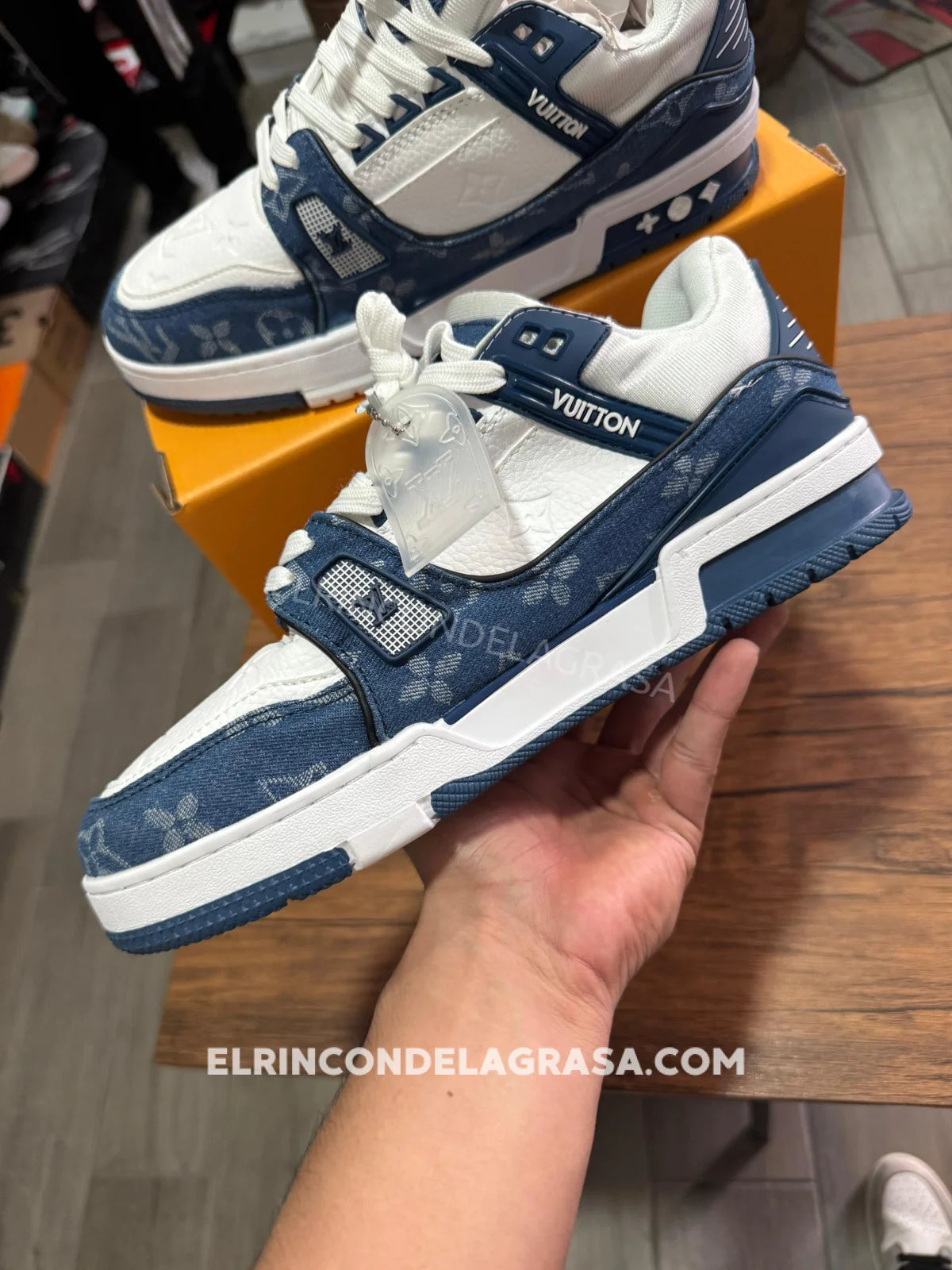 Loui Vuitton Trainer Blue Sneakers