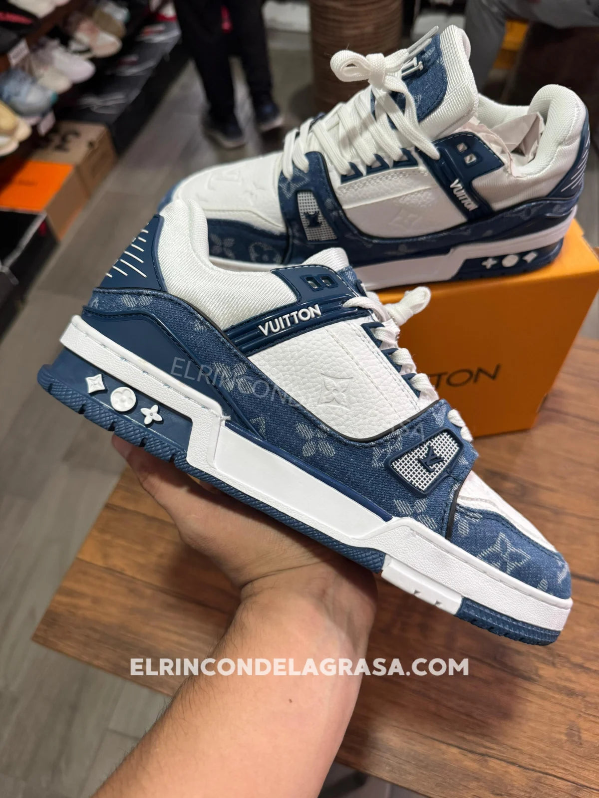 Loui Vuitton Trainer Blue Sneakers