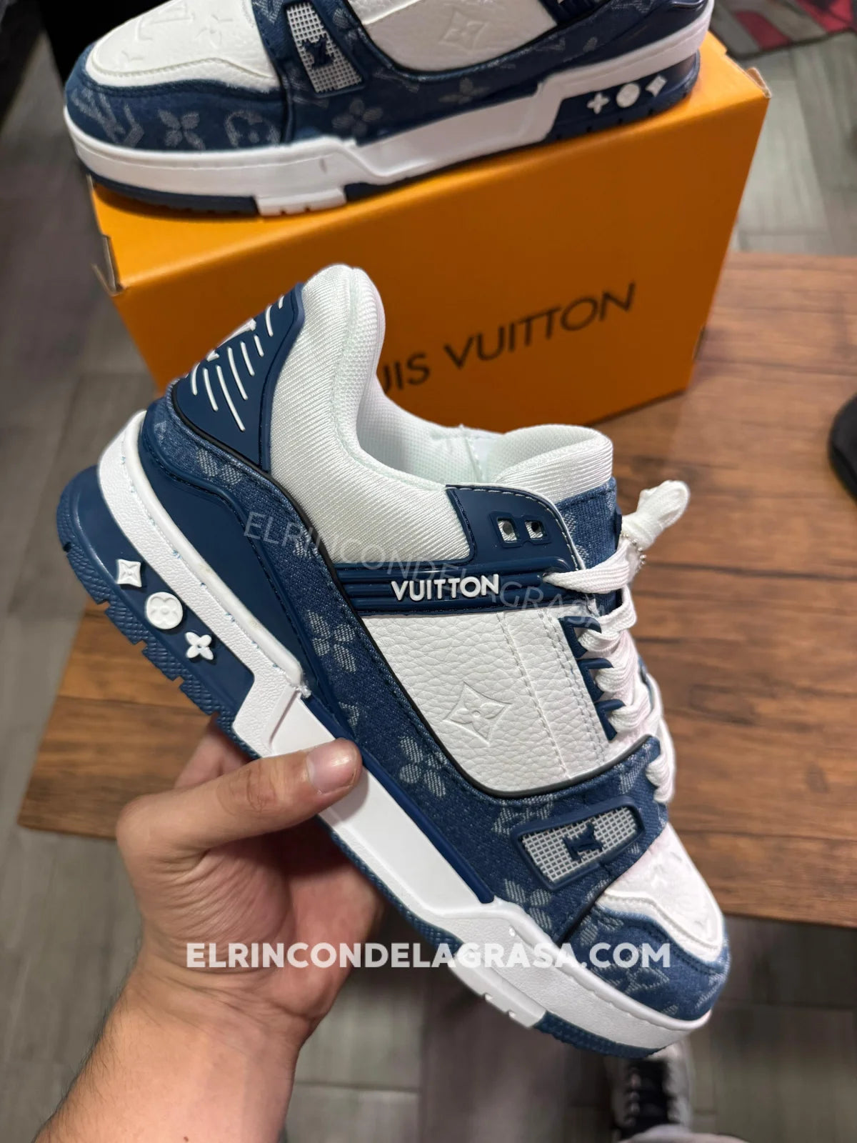 Loui Vuitton Trainer Blue Sneakers