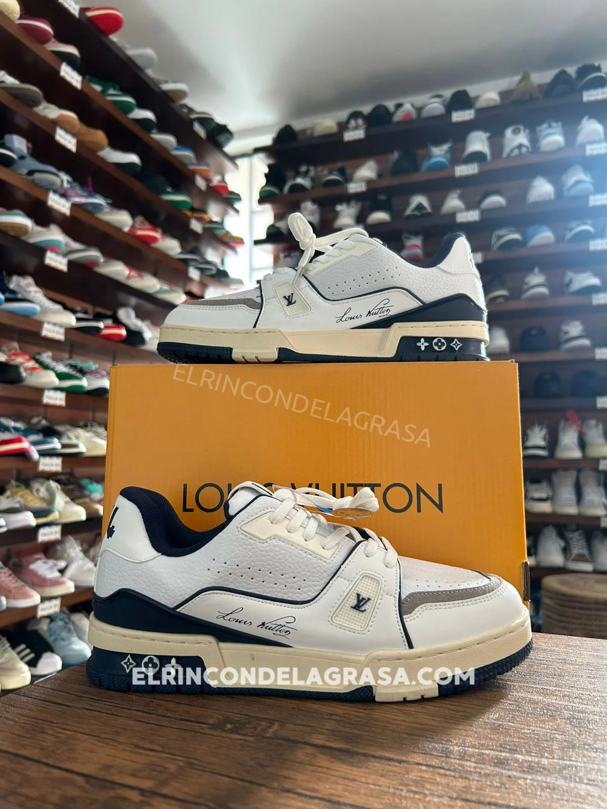 Louis Vuitton Trainner White Marine Sneakers