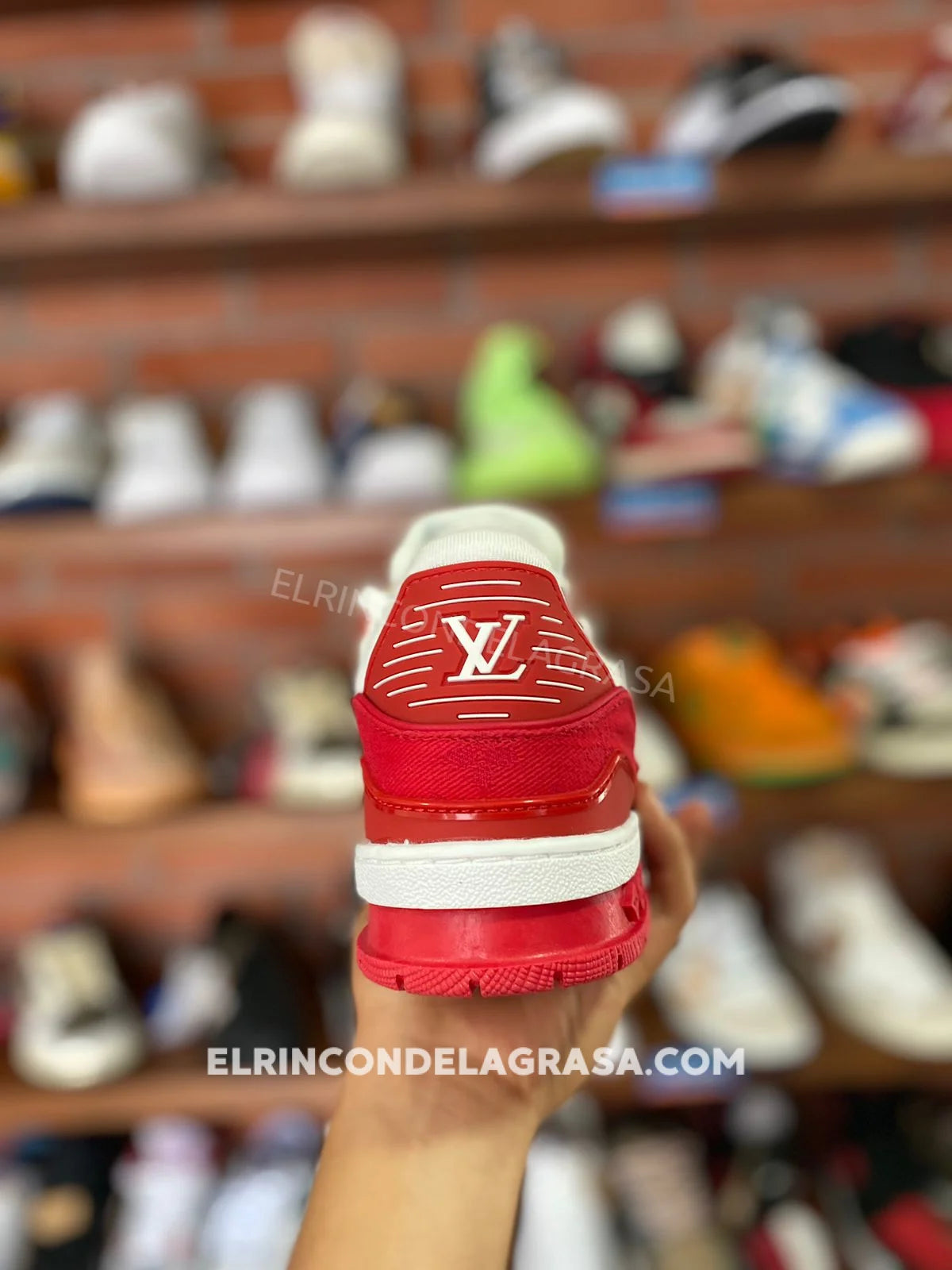 Lv Trainer Rojo Sneakers